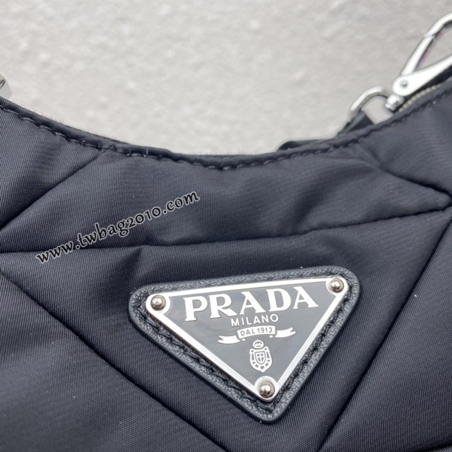 Prada專櫃新款三合一女包 1BC151 普拉達尼龍布純手工菱形拼接圖案肩背包 csp1555